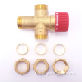 Brass thermostatic mixing valve